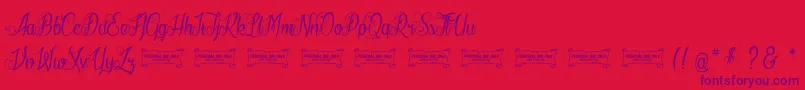 LaCiteDesMilleReines Font – Purple Fonts on Red Background