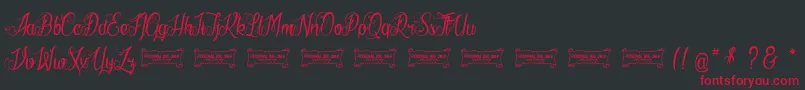 LaCiteDesMilleReines Font – Red Fonts on Black Background