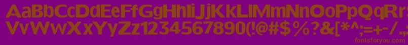 Sansfat Font – Brown Fonts on Purple Background