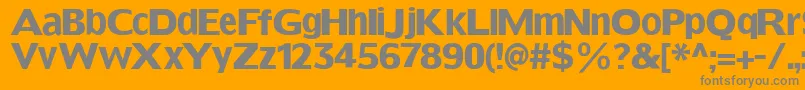 Sansfat Font – Gray Fonts on Orange Background