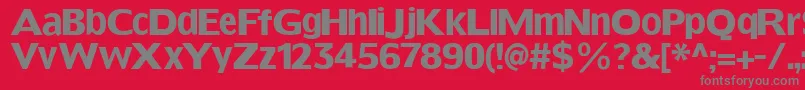 Sansfat Font – Gray Fonts on Red Background