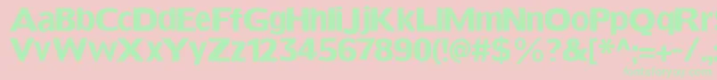 Sansfat Font – Green Fonts on Pink Background