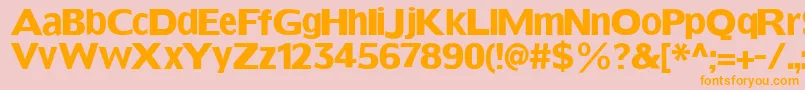 Sansfat Font – Orange Fonts on Pink Background