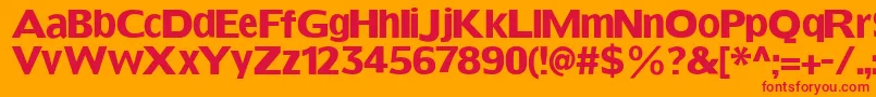 Sansfat Font – Red Fonts on Orange Background