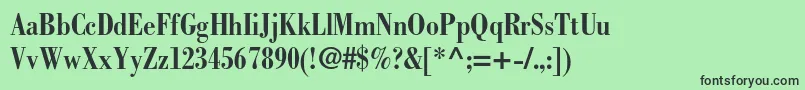 BodonistdBoldcondensed-fontti – mustat fontit vihreällä taustalla