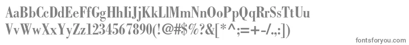 BodonistdBoldcondensed Font – Gray Fonts on White Background