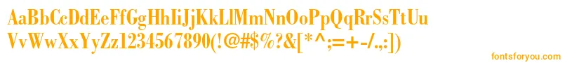 Шрифт BodonistdBoldcondensed – оранжевые шрифты на белом фоне