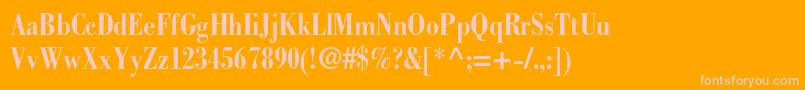 BodonistdBoldcondensed Font – Pink Fonts on Orange Background