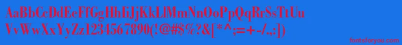 Lisätietoja BodonistdBoldcondensed-fontista BodonistdBoldcondensed-fontti – punaiset fontit sinisellä taustalla