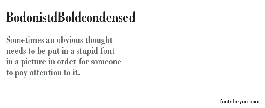 Review of the BodonistdBoldcondensed Font