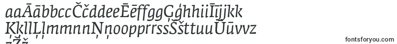 FedraserifaproBookitalic-Schriftart – lettische Schriften
