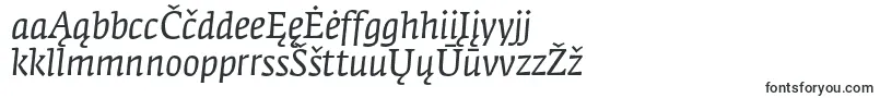 FedraserifaproBookitalic-Schriftart – litauische Schriften