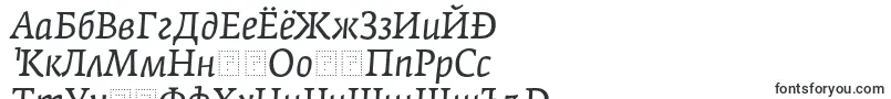 FedraserifaproBookitalic-Schriftart – kirgisische Schriften