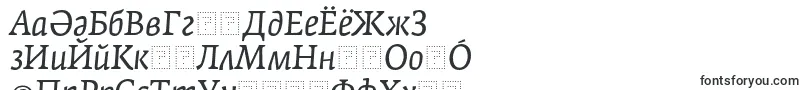 FedraserifaproBookitalic-Schriftart – turkmenische Schriften