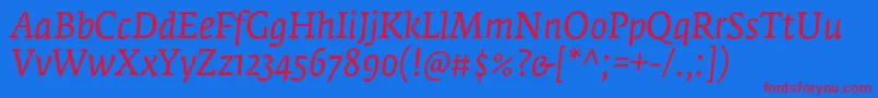 Подробнее о шрифте FedraserifaproBookitalic Шрифт FedraserifaproBookitalic – красные шрифты на синем фоне