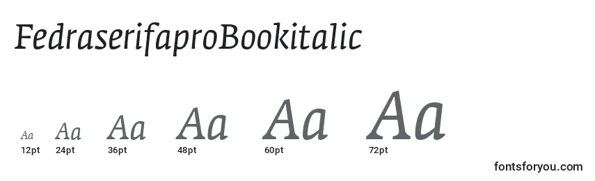 Größen der Schriftart FedraserifaproBookitalic