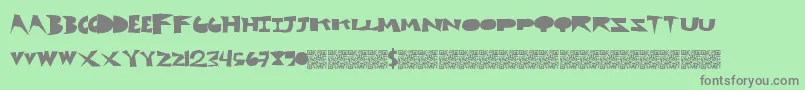 Cutblox Font – Gray Fonts on Green Background