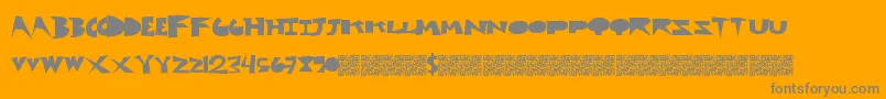 Cutblox-Schriftart – Graue Schriften auf orangefarbenem Hintergrund