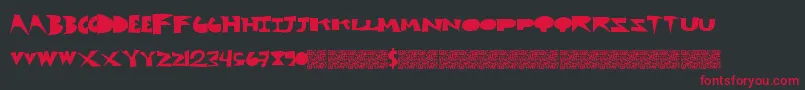 Cutblox Font – Red Fonts on Black Background