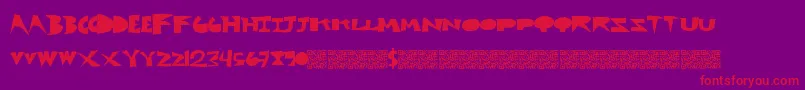 Cutblox Font – Red Fonts on Purple Background