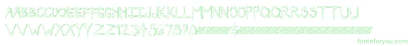 Secretticklemb-Schriftart – Grüne Schriften