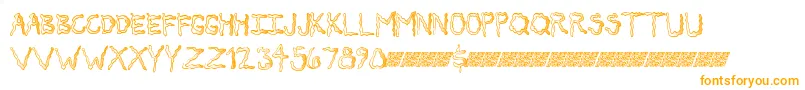 Secretticklemb-Schriftart – Orangefarbene Schriften