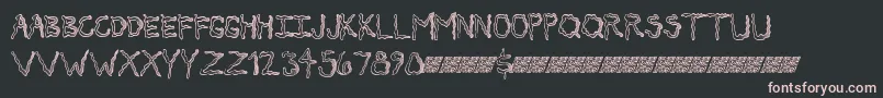 Secretticklemb Font – Pink Fonts on Black Background