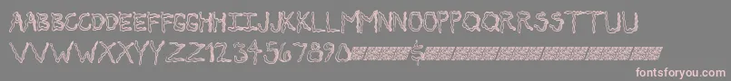 Secretticklemb Font – Pink Fonts on Gray Background