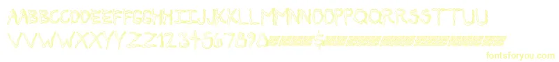 Secretticklemb-Schriftart – Gelbe Schriften