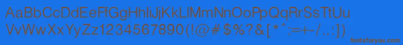 fuente HelveticaLightNormalRegular – Fuentes Marrones Sobre Fondo Azul