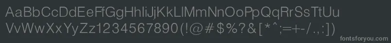 Czcionka HelveticaLightNormalRegular – szare czcionki na czarnym tle