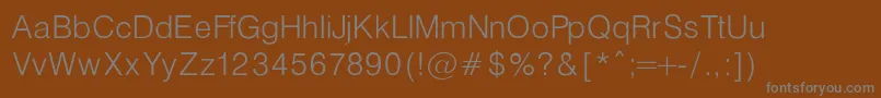 Czcionka HelveticaLightNormalRegular – szare czcionki na brązowym tle