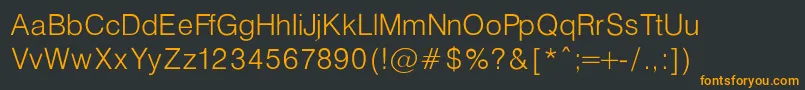 Шрифт HelveticaLightNormalRegular – оранжевые шрифты на чёрном фоне