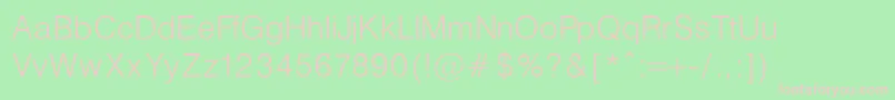 HelveticaLightNormalRegular Font – Pink Fonts on Green Background