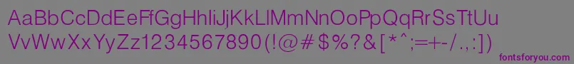 Шрифт HelveticaLightNormalRegular – фиолетовые шрифты на сером фоне