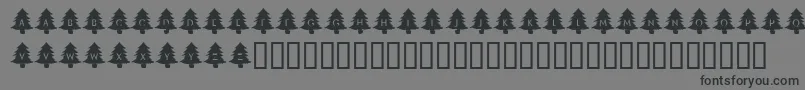 KrOhChristmasTree Font – Black Fonts on Gray Background