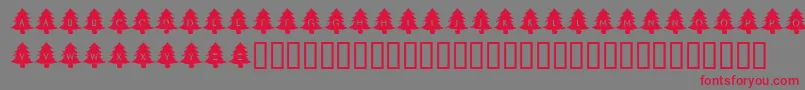 KrOhChristmasTree Font – Red Fonts on Gray Background