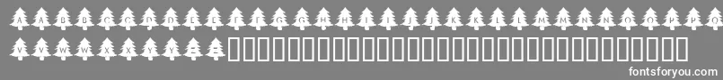 KrOhChristmasTree Font – White Fonts on Gray Background