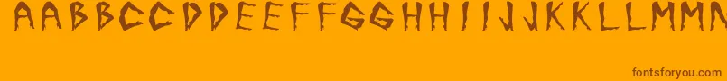 JuanjoSHotLegsBold Font – Brown Fonts on Orange Background