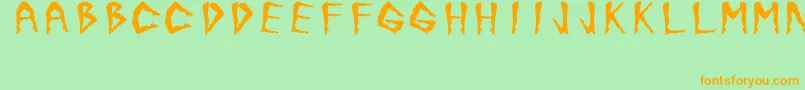 JuanjoSHotLegsBold Font – Orange Fonts on Green Background