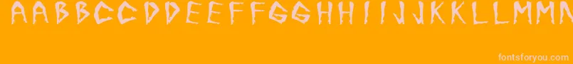 フォントJuanjoSHotLegsBold – オレンジの背景にピンクのフォント