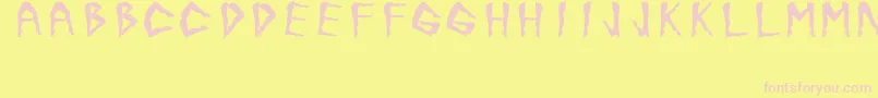 JuanjoSHotLegsBold Font – Pink Fonts on Yellow Background