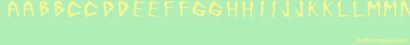 JuanjoSHotLegsBold Font – Yellow Fonts on Green Background