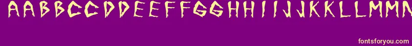 JuanjoSHotLegsBold-fontti – keltaiset fontit violetilla taustalla