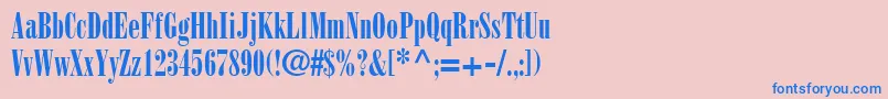 Police BodoniPosterCondensedSsiPosterCondensed – polices bleues sur fond rose