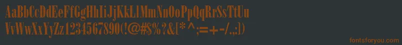 BodoniPosterCondensedSsiPosterCondensed Font – Brown Fonts on Black Background