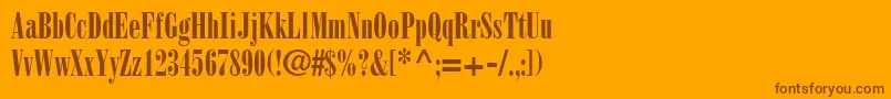BodoniPosterCondensedSsiPosterCondensed Font – Brown Fonts on Orange Background