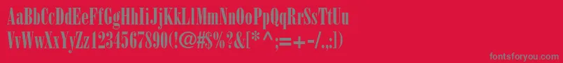 fuente BodoniPosterCondensedSsiPosterCondensed – Fuentes Grises Sobre Fondo Rojo