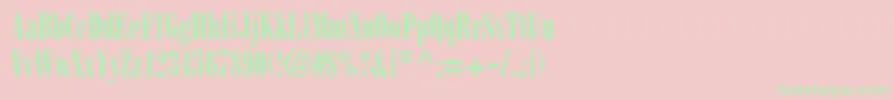 Подробнее о шрифте BodoniPosterCondensedSsiPosterCondensed Шрифт BodoniPosterCondensedSsiPosterCondensed – зелёные шрифты на розовом фоне