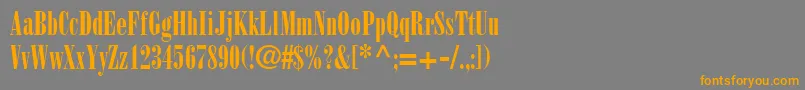BodoniPosterCondensedSsiPosterCondensed Font – Orange Fonts on Gray Background